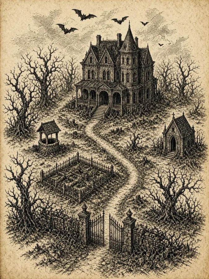 Woodcut map of the Singh Deo estate