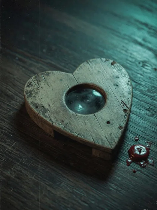 A wooden planchette